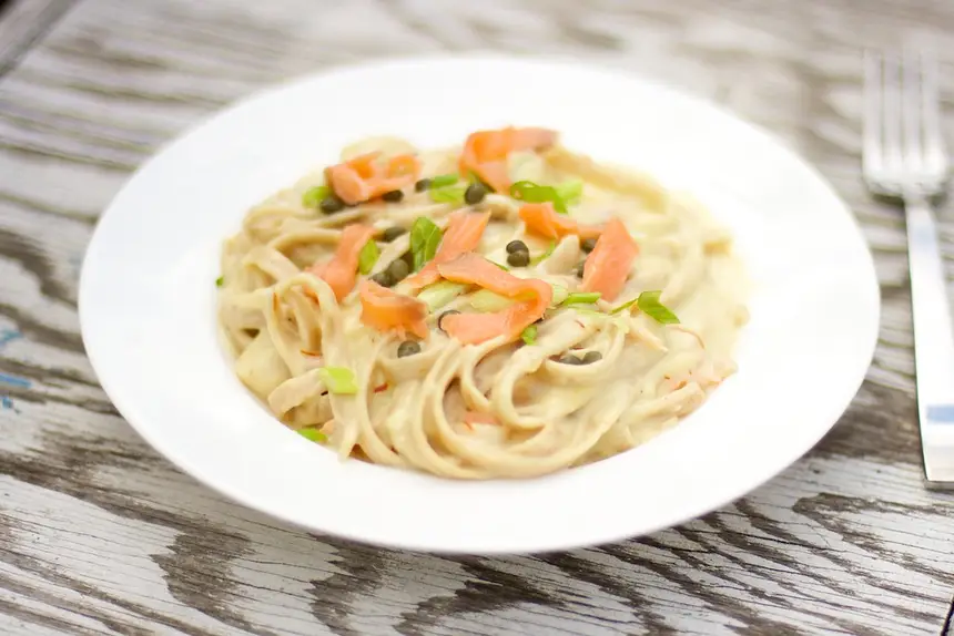 Scallop & Smoked Salmon Pasta