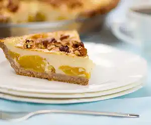 Custard Peach Pie