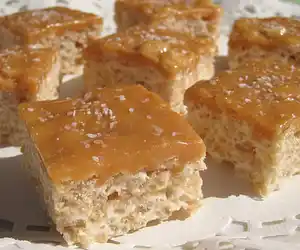 Salted Caramel Rice Krispies Squares