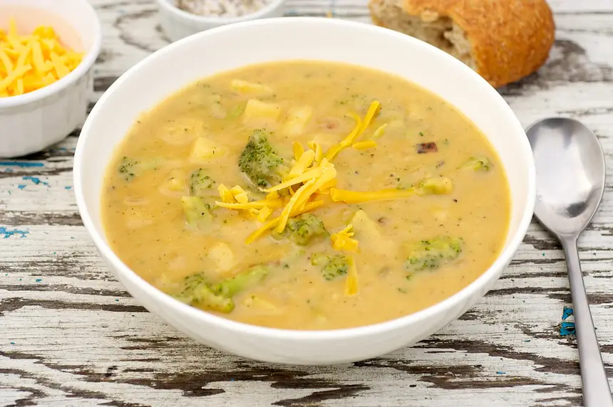Cheddar-Potato-Broccoli Soup