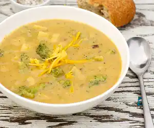 Cheddar-Potato-Broccoli Soup