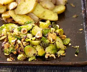 Roasted Brussels Sprouts with Hazelnut Brown Butter