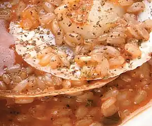 Paella with Shellfish & Lemon Aspen Fruits