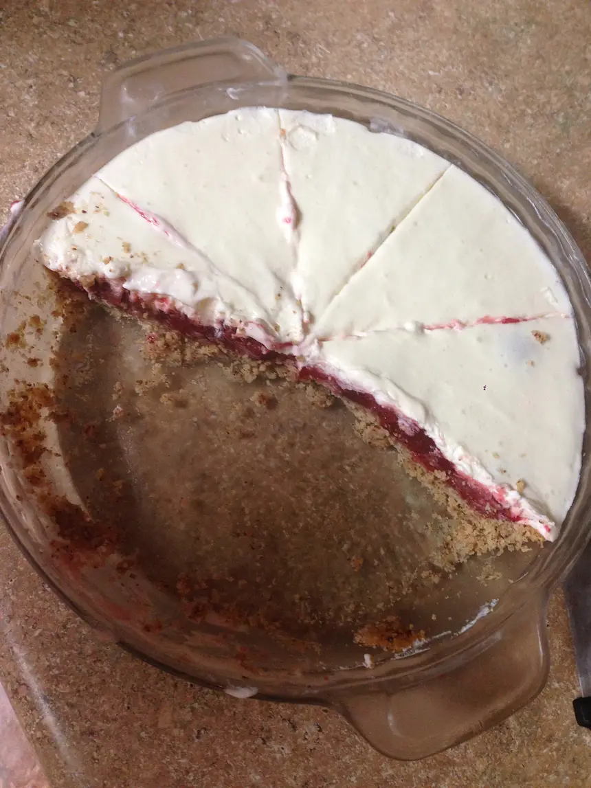 The hubs, oldest and I ate half of it as soon as it was ready