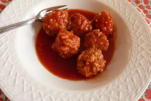 Sweet & Sour Porcupine Meatballs