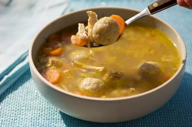 Ashkenazic Chicken Soup & Matzo Balls with Fresh Dill