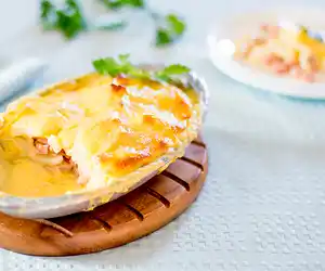 Ham & Cheese Potatoes Au Gratin