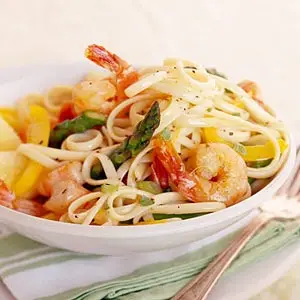 Basil-Lemon Shrimp Linguine