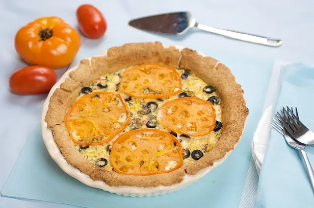 Fresh Tomato Quiche with Whole Wheat Crust