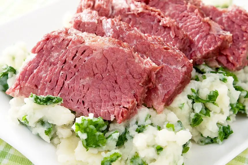 Corn Beef with Colcannon Potatoes