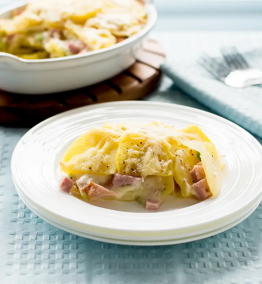 Layered Ham & Potato Casserole