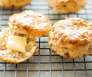 Golden Potato Scones with Parmesan & Pancetta