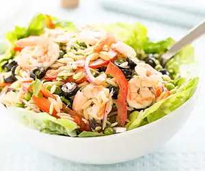 Cold Orzo Salad with Shrimp