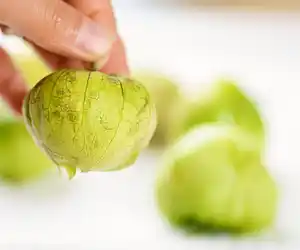 Grilled Tomatillo Shrimp