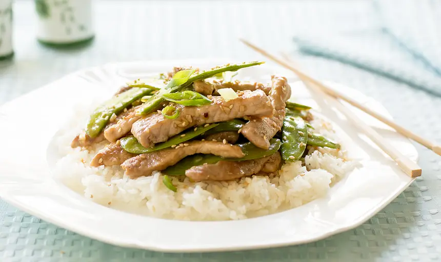 Stir-Fry Pork with Pea Pods