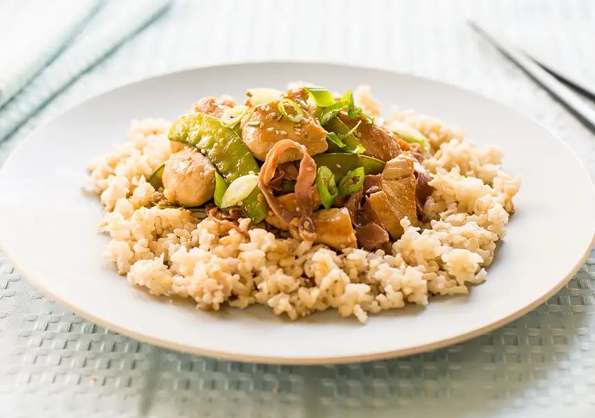 Shrimp (Chicken) & Sugar Snap Pea Stir Fry