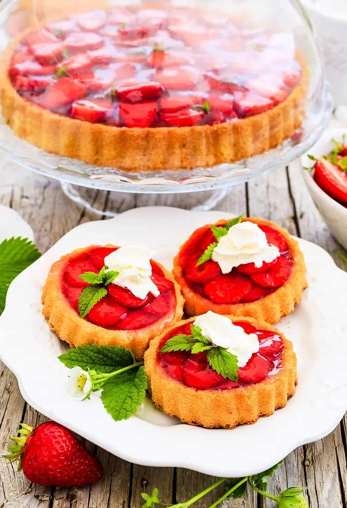 Fresh Strawberry & Citrus Mascarpone Tart with Port Glaze