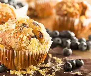 Applesauce-Blueberry Muffins