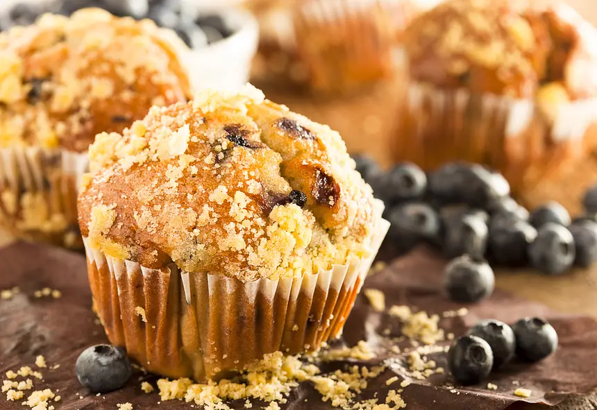 Applesauce-Blueberry Muffins