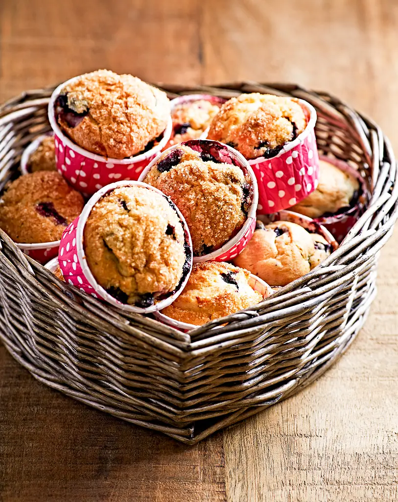 Whole Wheat Blueberry Muffins