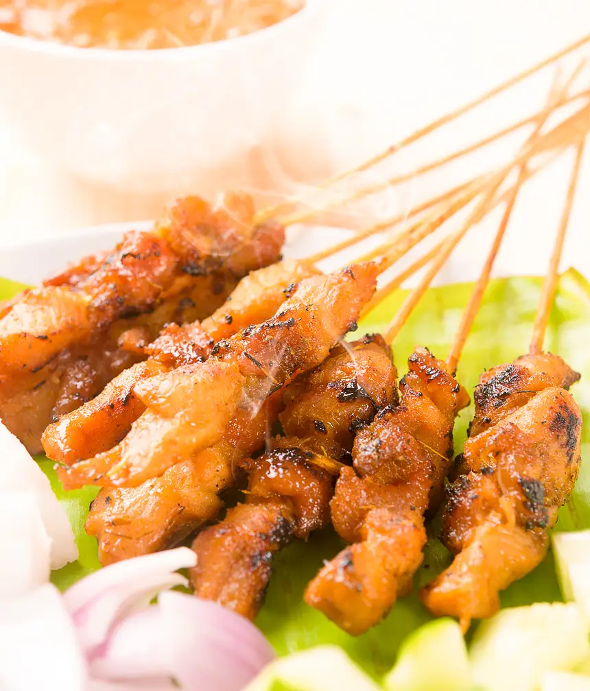 Teriyaki Blackened Chicken Satay