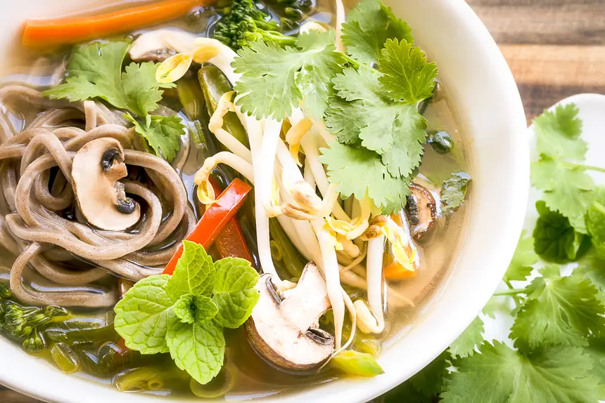 Soba in Chicken Broth