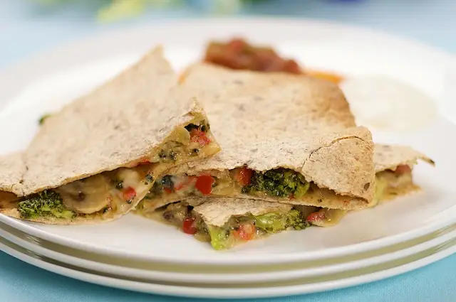 Broccoli & Mushroom Quesadillas