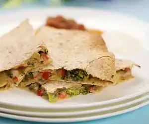 Broccoli & Mushroom Quesadillas
