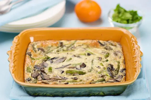 Baked Asparagus & Mushroom Omelet