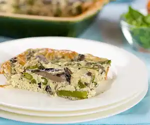 Baked Asparagus & Mushroom Omelet