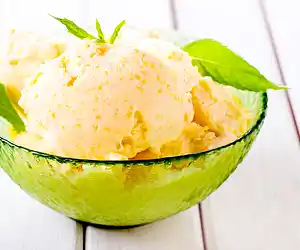 Quick Peach Ice Cream