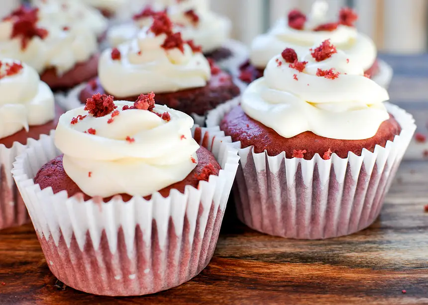 Red Velvet Cupcakes with Cream Cheese Frosting