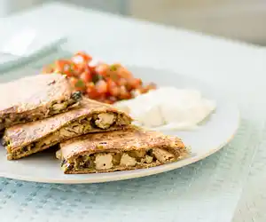Chicken Mushroom Quesadillas
