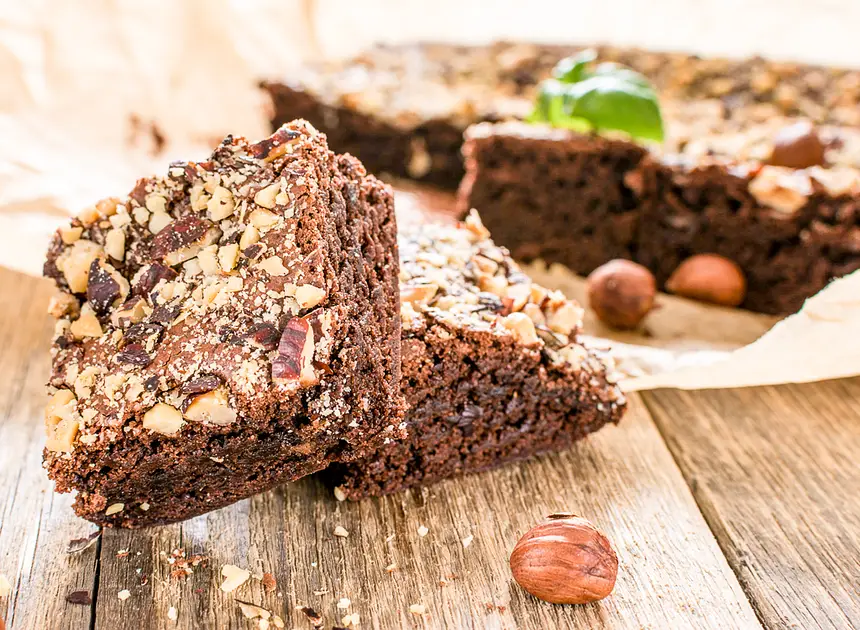 Hazelnut Chunk Brownies*