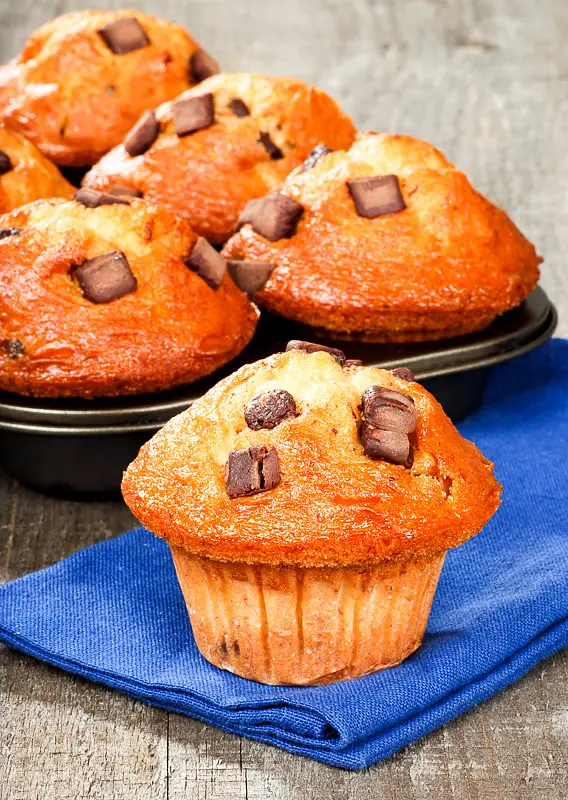 Almost Whole Wheat Chocolate Banana Muffins
