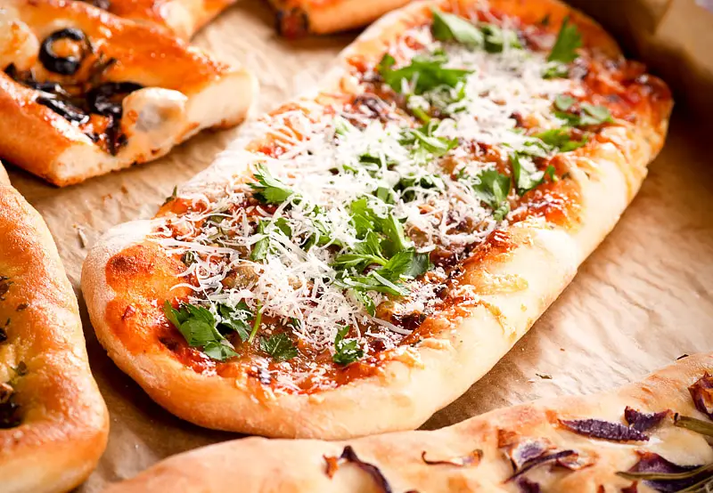 Focaccia with Tomato & Cheese