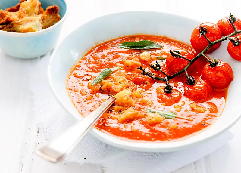 Creamy Tomato, Potato & Mushroom Soup