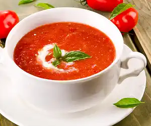 African Tomato Avocado Buttermilk Soup
