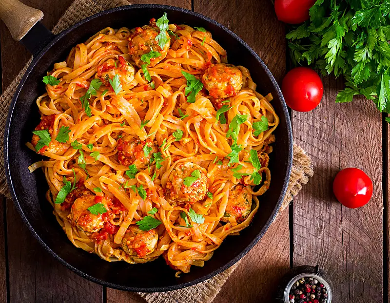 Yummy Pasta with Meatballs