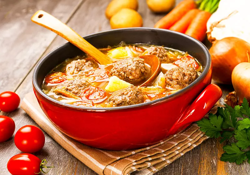 Dutch Vegetable Soup with Meatballs