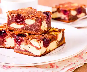Cream Cheese Cherry Marbled Brownies