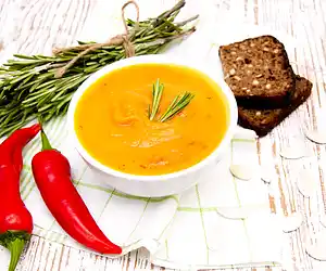 Creamy Hot Acorn Squash Soup