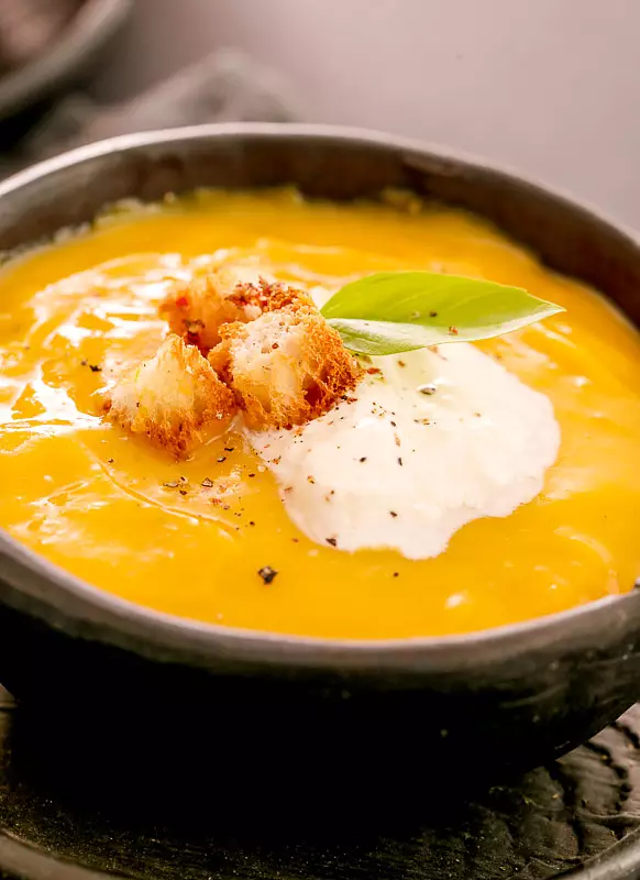 Acorn Squash & Sweet Potato Soup