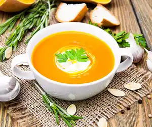 Butternut Squash Soup with Celery & Carrots