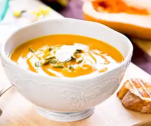 Creamy Squash, Apple, & Corn Bisque