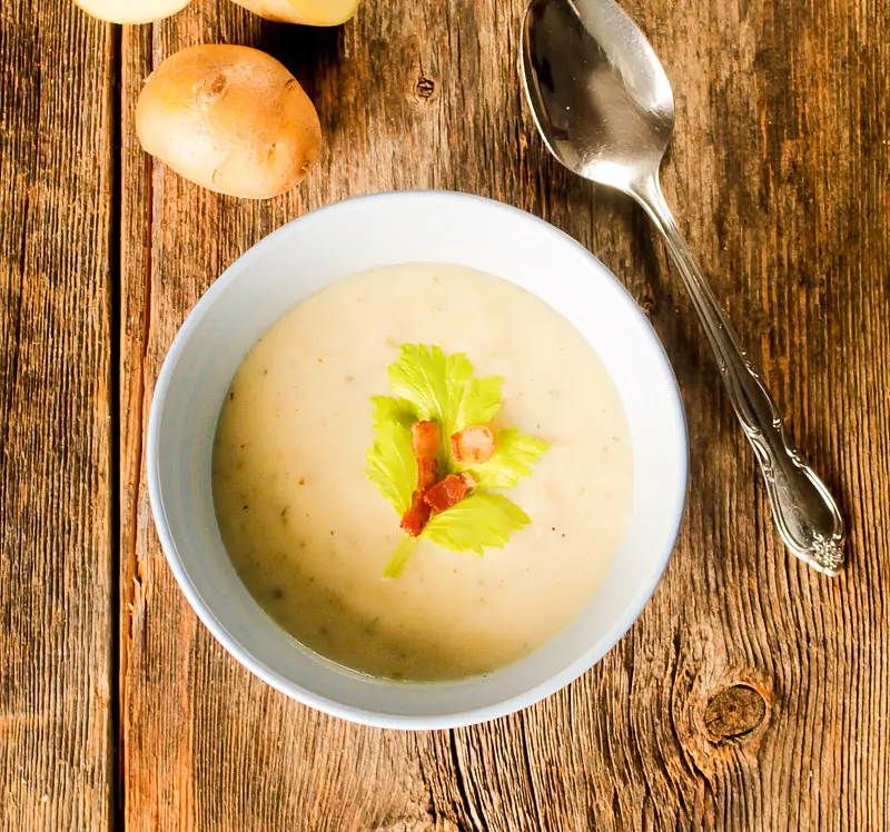 Baked Potato Soup with Bacon & Sour Cream