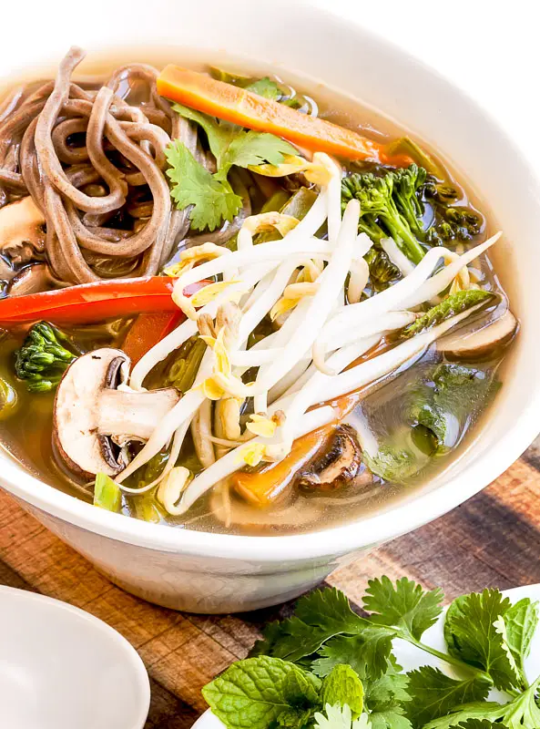 Hot & Sour Mushroom Soba Soup
