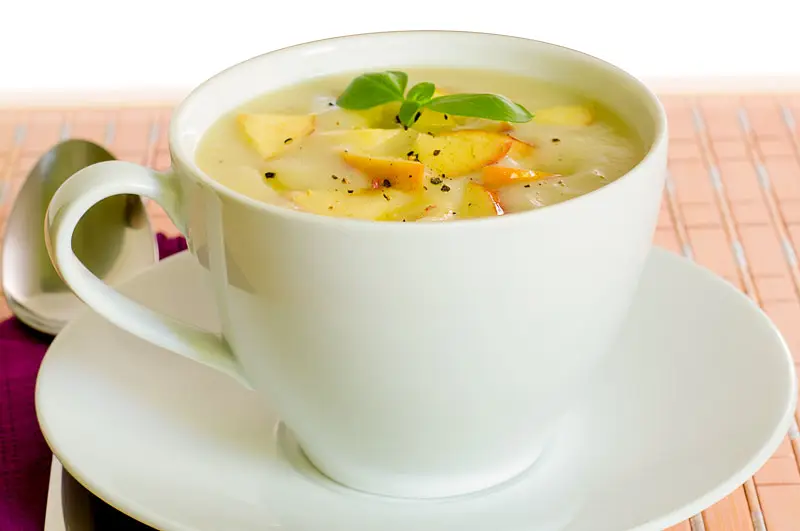 Mom's Apple-Onion Soup with Celery Root
