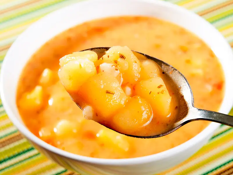 Best Potato Soup with Roast Garlic