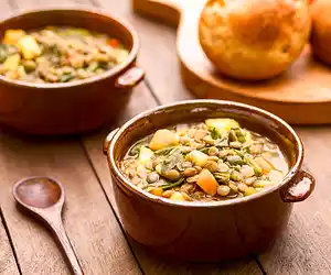 Vegetable Soup with Lentils (Vegan)